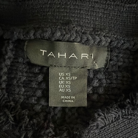 Tahari Blue Cardigan Sweater with Fitted Silhouette - Picture 9 of 9